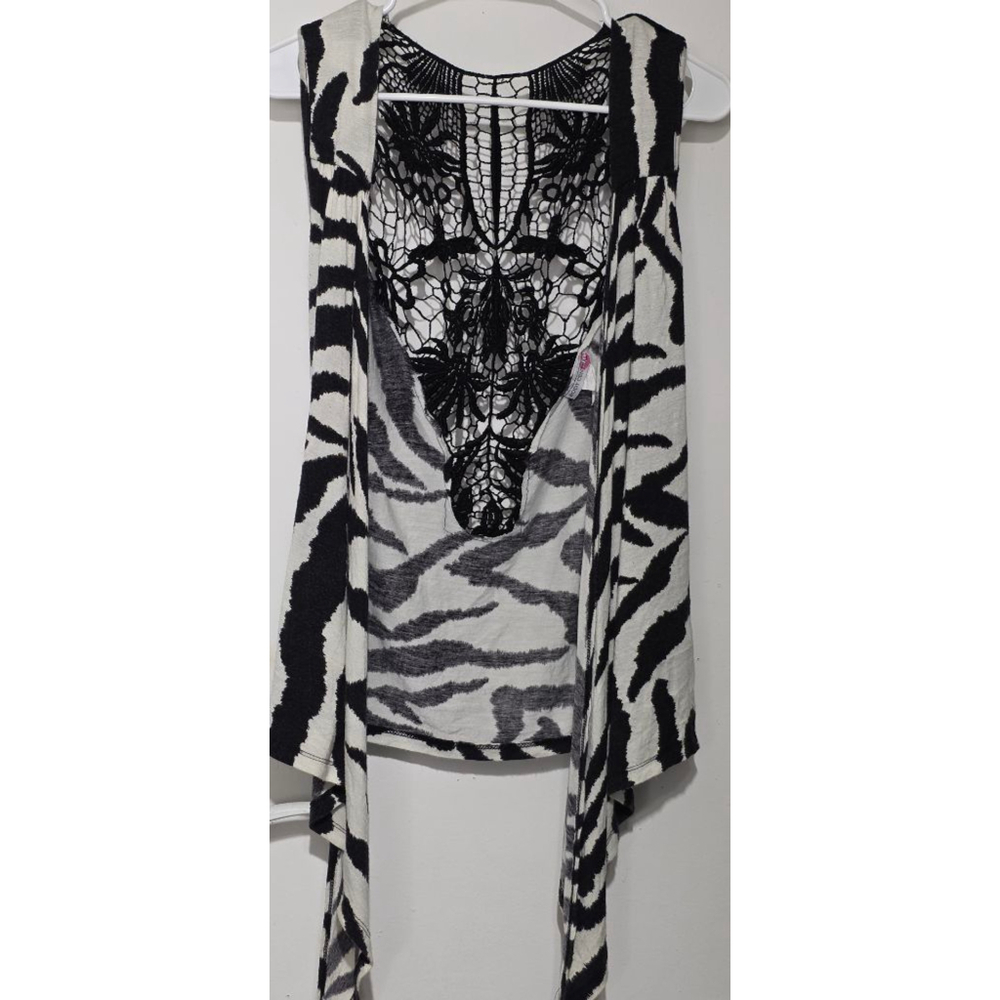 Women's Body Central Vest, Size Large White and‎ Black